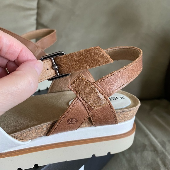 NIB Josef Seibel “Clea 10” White Kombi ladies wedge platform sandals, size EU 37 - Picture 10 of 12